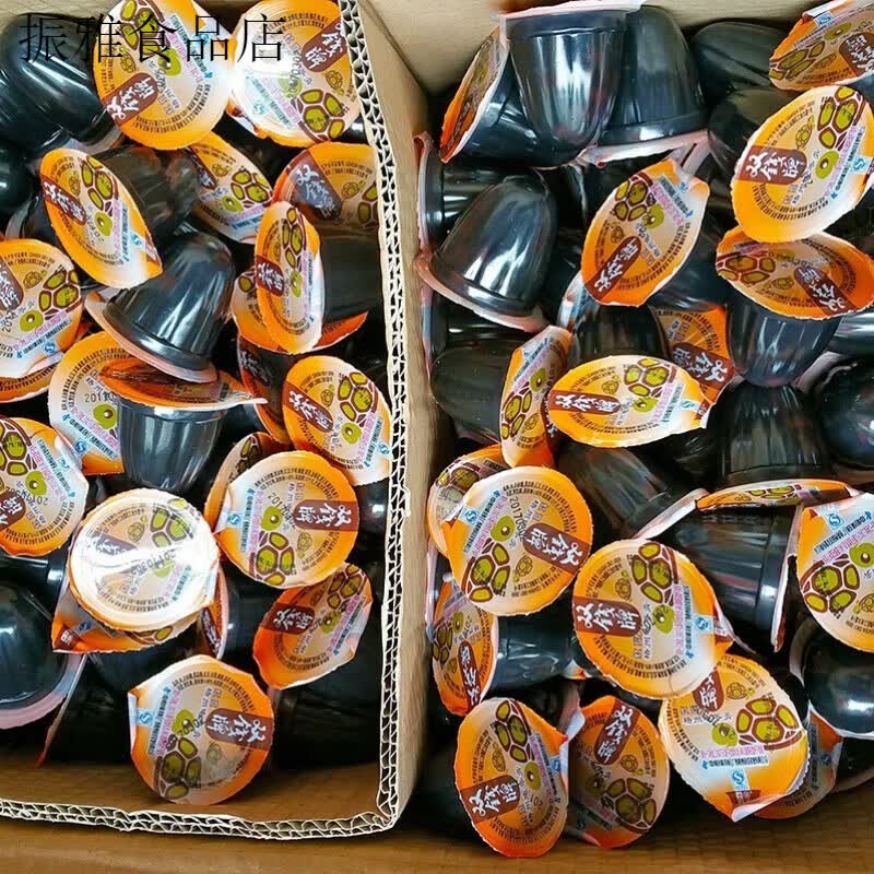 双钱牌广西梧州正宗双钱牌龟苓膏 啫喱杯散装原味红豆味即食小果冻 3斤红豆味