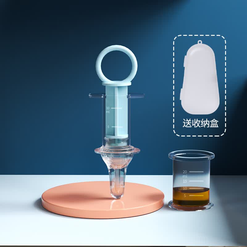 JCZS精工品质喂药神器婴儿防呛儿童滴管式宝宝喂水吃药小孩喝水神器喝 【3件套天空蓝】奶嘴式+量杯+收