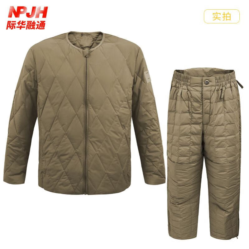 厂际华19边F防巡逻防寒服绒衣裤19边防巡逻棉衣裤寒区棉袄保暖绒衣 羽绒马甲 190-112适合200斤以上