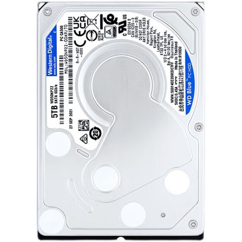 西部数据（Western Digital） 50NPZZ 5T机械硬盘15mm 2.5英寸SATA3 西数蓝盘5TB