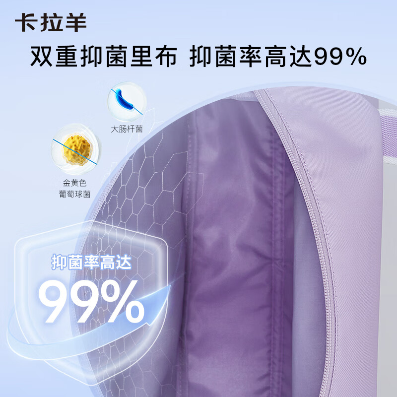 卡拉羊旅行包大容量轻便时尚旅行出差休闲带拉杆插件手提行李包CX3008 莫兰迪粉 | 超轻旅行包 便携出行