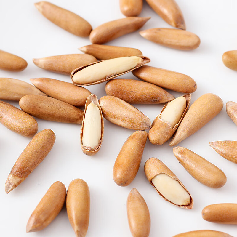 品鋪掌柜（SampleMan）特大顆粒巴西松子手剝松子新貨500g非特級阿富汗散裝堅果干 干果 精品新貨巴西松子大罐裝500g