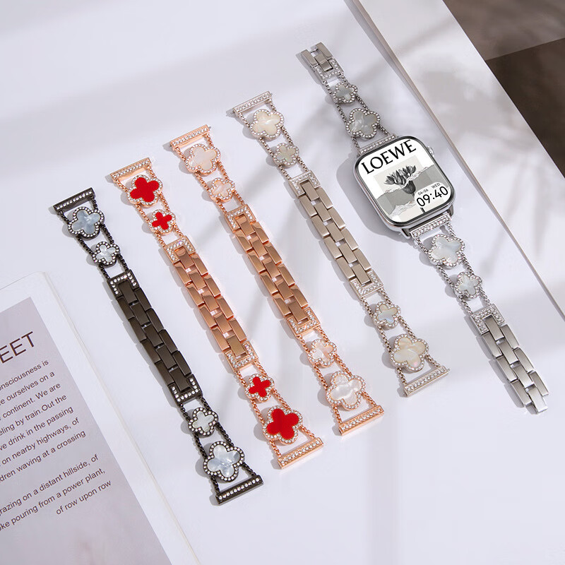 适用华为gt6表带gt5pro透气gt4/3金属腕带watch5/4pro/3/2轻奢女 贝壳表带银色 华为GT4/GT5 41mm/GT5Pro42mm