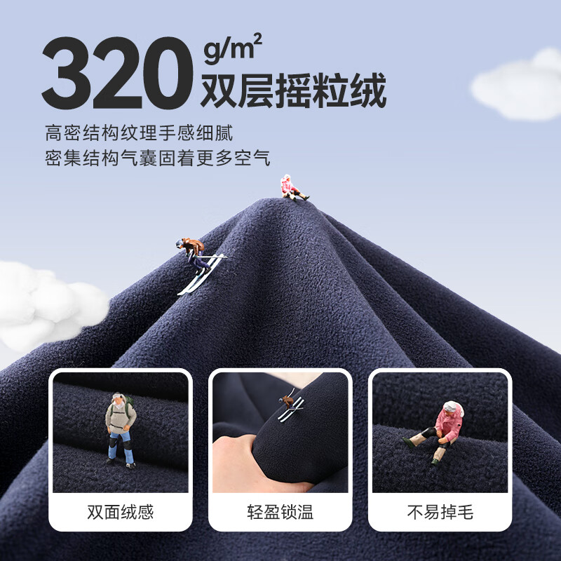 水孩儿(SOUHAIT)童装男童女童摇粒绒外套2025秋冬季新款儿童三防风衣百搭加绒上衣 暮云灰 SHTDND05CC750A13 170