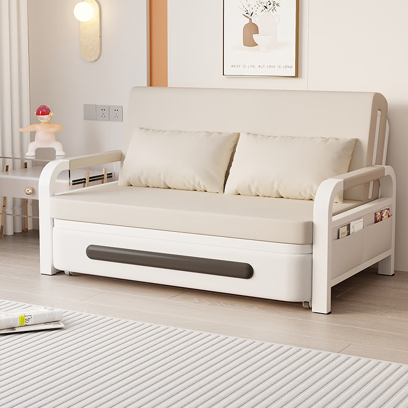 葵竹冉韵沙发床一体两用2025两用小户型伸缩床客厅阳台多功能床新款折叠床 【1.28m普通款】+7CM海绵 【默认太空灰色】