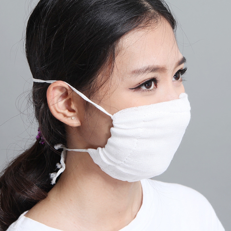 白色纱布口罩12 24 32 48层防工业粉尘防风沙加厚可清洗劳保 精品 48