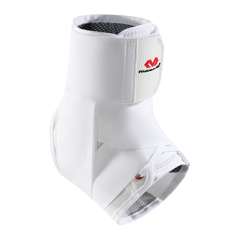邁克達(dá)威（McDavid）195護(hù)踝 籃球網(wǎng)球羽毛球訓(xùn)練內(nèi)翻崴腳護(hù)腳腕輕量綁帶支撐 白色（WH） M(43-45鞋碼)