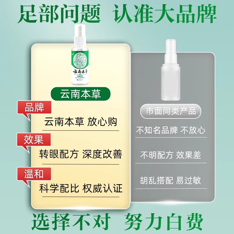 BIYAMAN云南本草脚气喷剂60ml 脚臭脚汗喷剂鞋袜除臭烂脚丫喷雾除脚酸臭 脚气喷剂60ml x3瓶