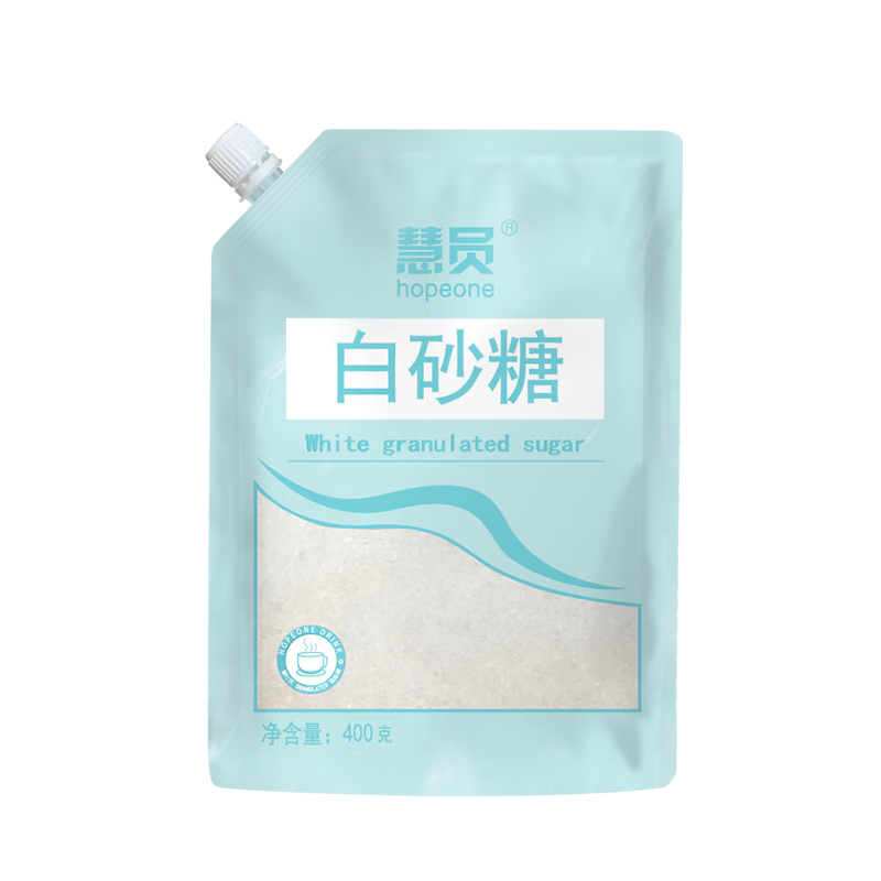 慧员（hopeone）白砂糖400g白糖白砂糖碳化糖调甜品调味烘焙原料用糖食用糖