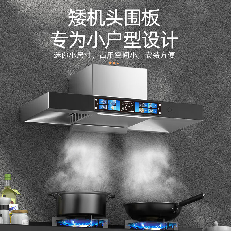 TOYODENKI【国家补贴以旧换新】家用超薄油烟机小尺寸700mm矮款油烟机700mm800mm油烟机油烟机80cm小尺寸 【600mm不锈钢语音】AI语音智控款-自动清洗