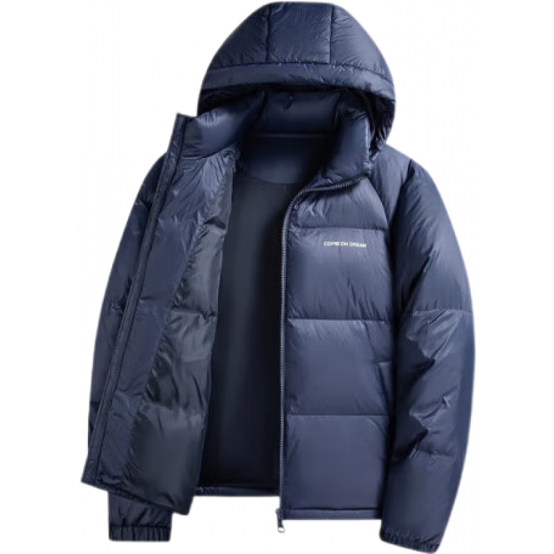 鸭鸭（YAYA）羽绒服男士短款面包服2025年新款休闲保暖加厚极寒冬季外套ZL 黑色-AE4B796702F 2XL /185