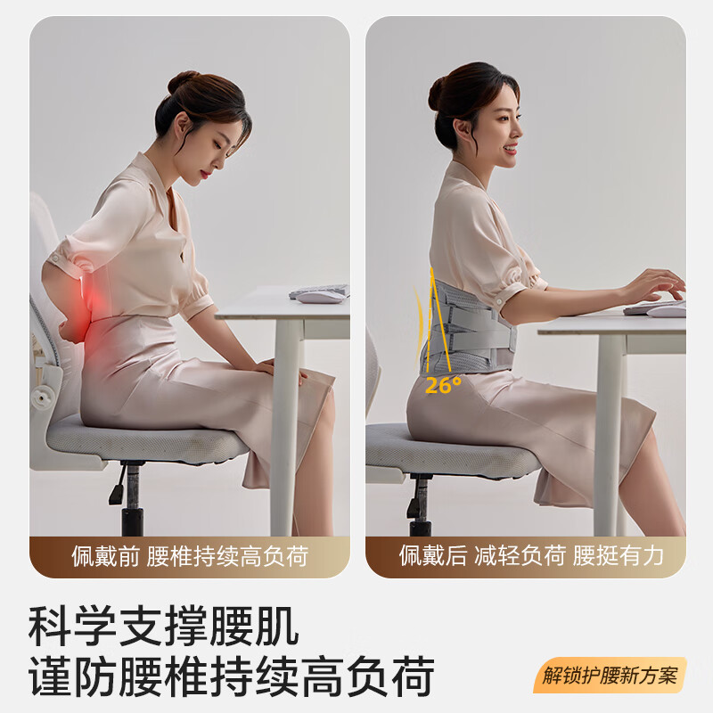 养生日记护腰带腰间盘突出医用级腰肌劳损腰带腰托腰围夏季薄透气久坐久站 【送礼优选】医用护腰带 均码