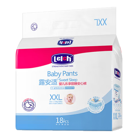 ���ڲ�����¶���ʣ�Lelch��������ϵ�С�Ӥ��������ֽ����ˬ͸����ʪ ҹ��������XXL��18����15kg�� 61Ԫ