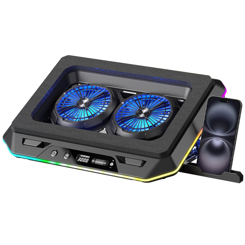 NVV 笔记本散热器压风式 控温降噪游戏本底座笔记本电脑支架适用机械革命外星人拯救者华硕ROG NF-13