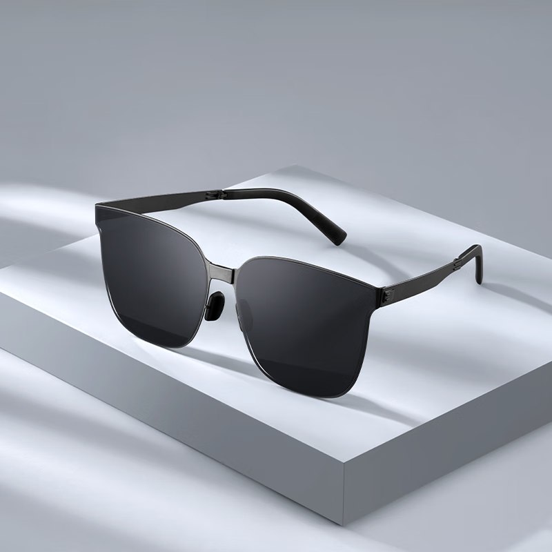 米家智能小米米家折叠偏光眼镜太阳镜感男女款时尚开车专用墨镜 方框款