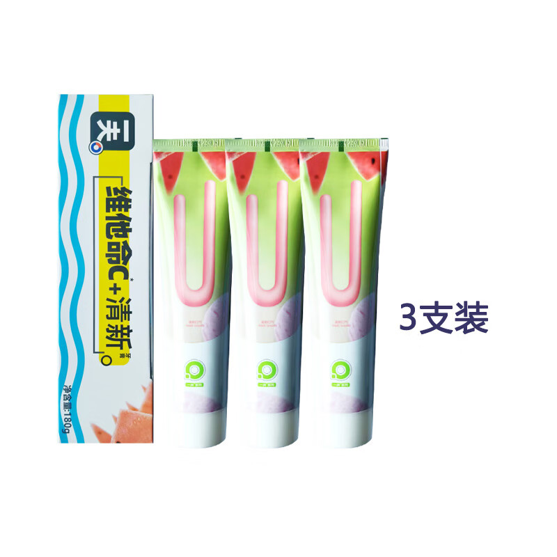 一夫（Eaff）一井牙膏水蜜桃清新口气护龈180g100g140g西瓜冰激凌薄荷家庭装 西瓜冰激凌薄荷2支【360克】