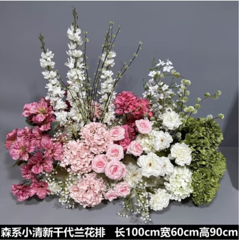 BEYZK婚慶花藝裝飾森系地排花婚禮酒店商業(yè)美陳造景布置仿真絹花路引花 36號(hào)花排