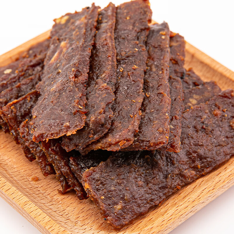自然派牛肉脯100g手撕風(fēng)干炭燒蜜汁香辣黑椒牛肉干 黑椒味牛肉脯100克【1包】