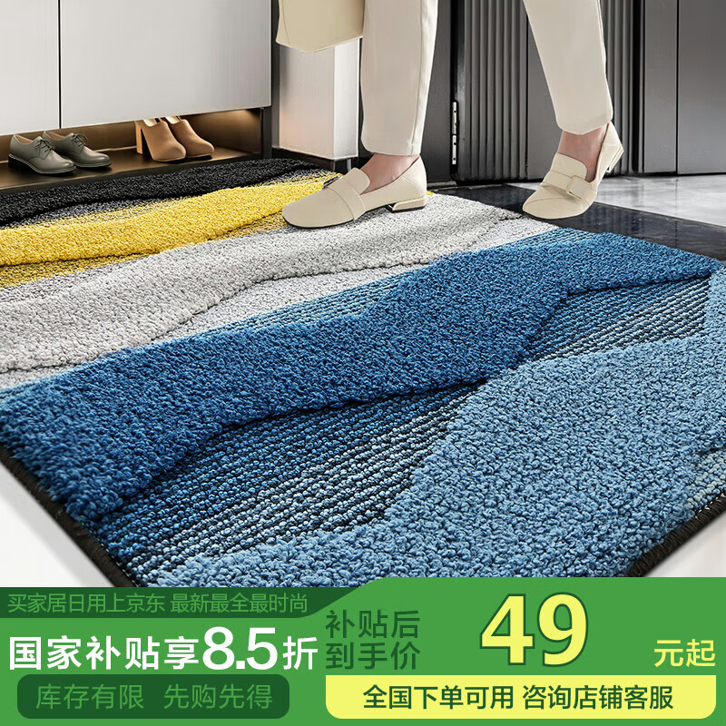 大江地垫入户门脚垫门口地毯进门玄关地垫进户门防滑60x90cm