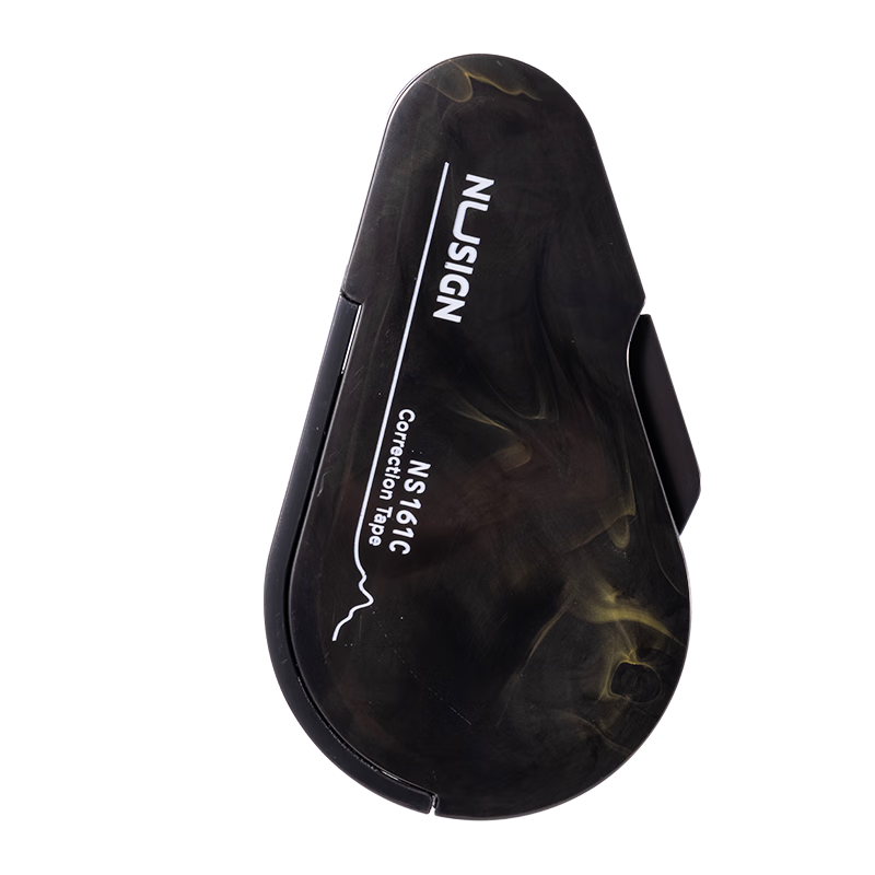 纽赛（NUSIGN）按动密封门修正带 耐摔便携可换芯涂改带改正带隐形 6m黑 NS161C-1【热门商品】得力旗下高端品牌