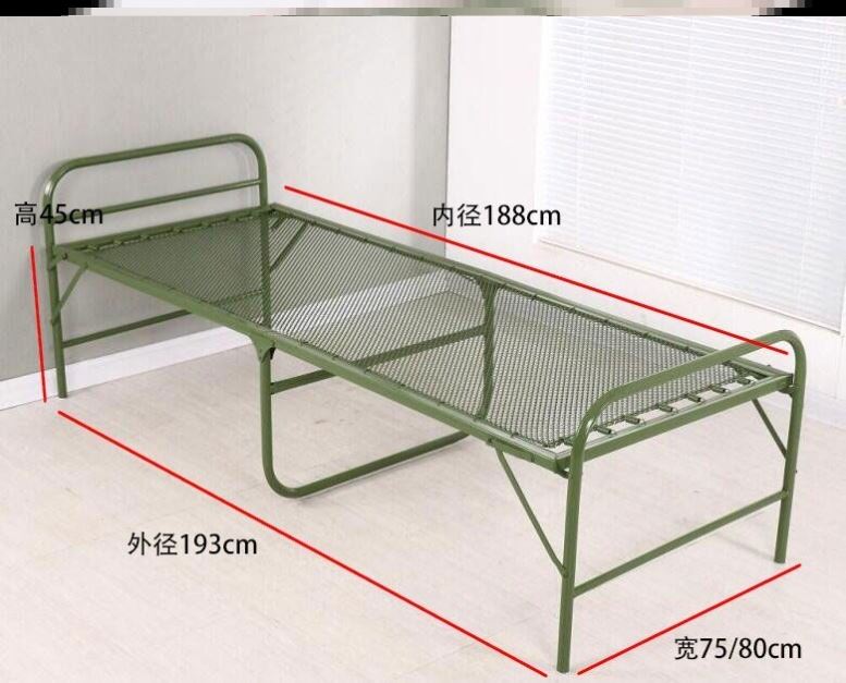 工匠行加厚钢丝床单人折叠老式铁床出租房用弹簧床陪护床轻便午hxm