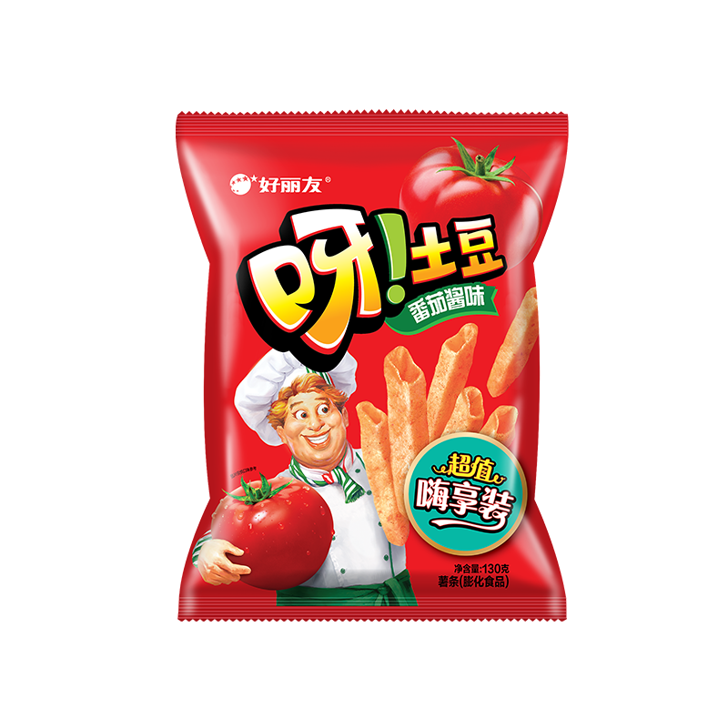 好丽友（orion）呀土豆番茄酱味130g 休闲零食薯条膨化食品小吃