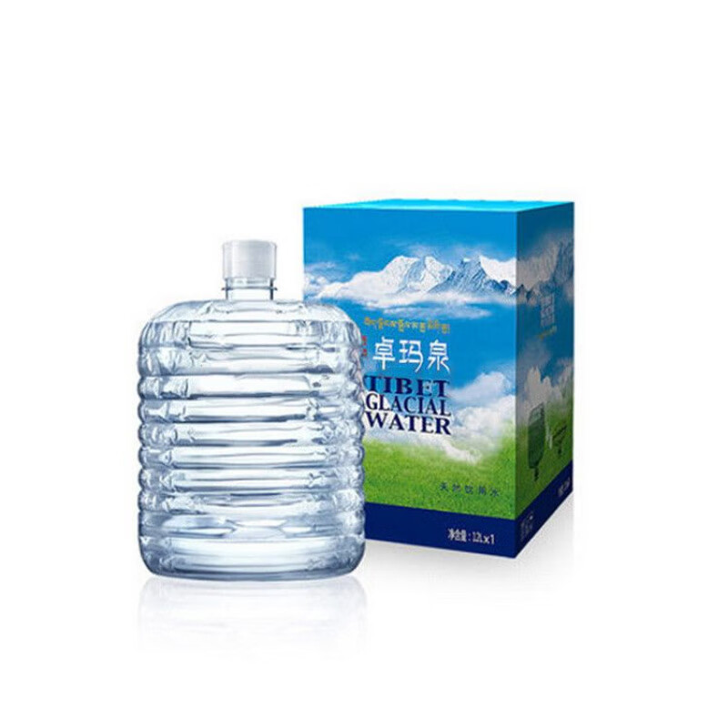 卓玛泉矿泉水西藏天然冰川矿泉水6桶12L弱碱性低氘水母婴水泡茶水 12L*6桶