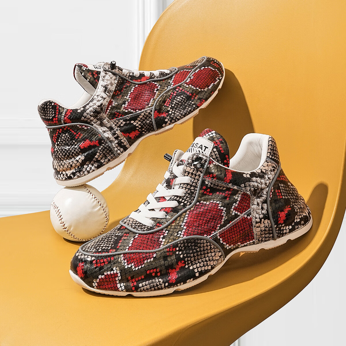 星期六男鞋时尚潮流风运动老爹鞋拼色透气休闲鞋男牛皮鞋子男