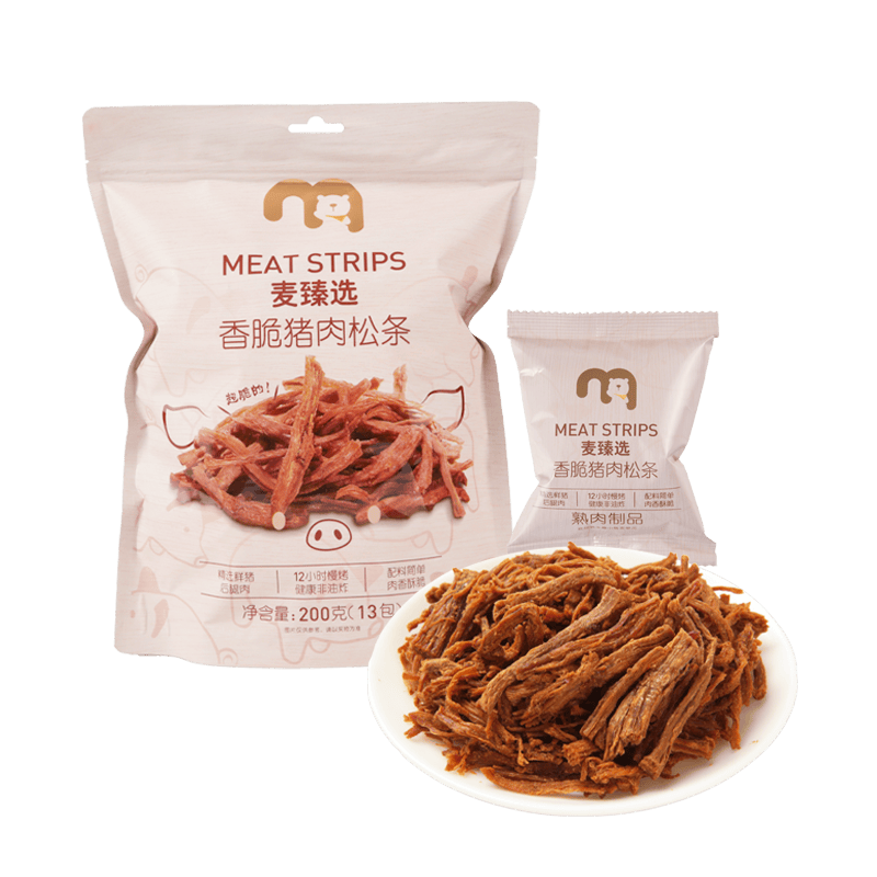 麦臻选【麦德龙超市】香脆猪肉松条200g非油炸肉香酥脆下午茶休闲零食