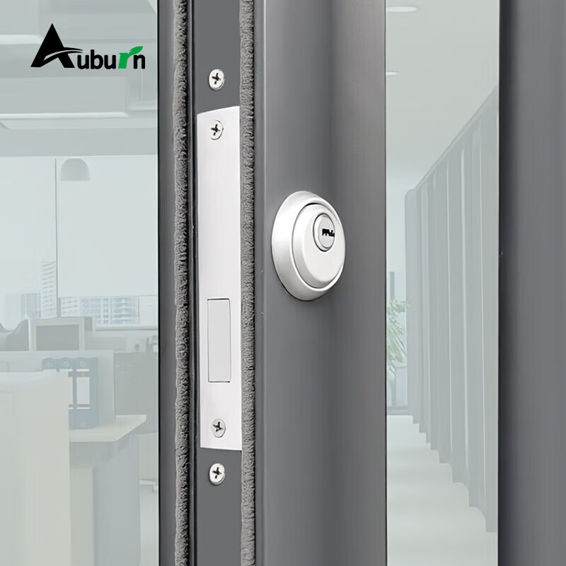 奥本有框玻璃门锁肯德基门锁铝合金门铝框门锁铝架平头锁203