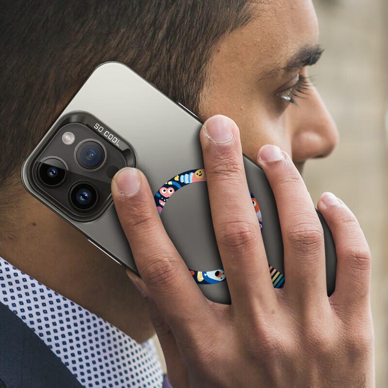 霸时代适用  iPhone16promax手机壳苹果16promax保护套全包磁吸超薄简约创意卡通彩银防摔女男款外壳 彩银imd磁吸【小怪兽派对】 苹果16promax