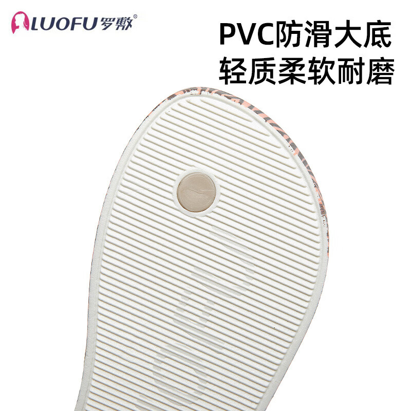 罗敷2025新款防滑拖鞋女士夏季居家外穿两用旅游鞋沙滩舒适柔软凉拖鞋 粉红 36