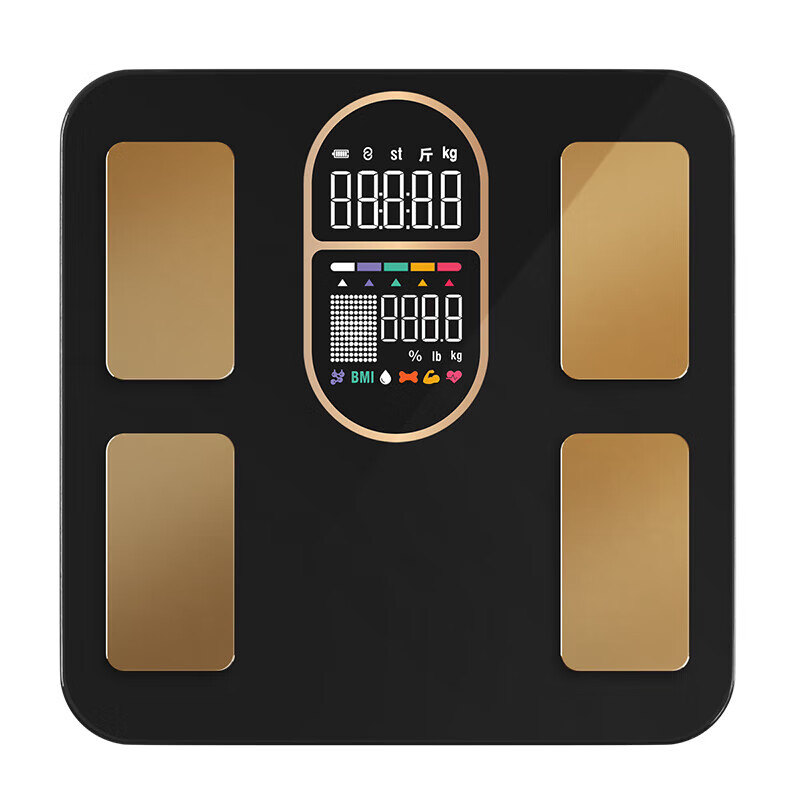 沃萊（ICOMON）ICOMEON沃萊智能體脂秤家用精準專用健身測脂肪電子秤體重秤 慕夜黑