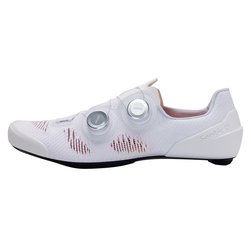 森地客Santic森地客碳纖維公路鎖鞋14級硬度競賽超輕單車騎行鞋男女凌云 白色14級碳纖維大底 40