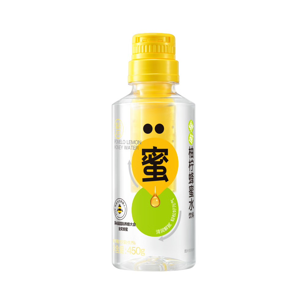 盒马摇摇柚柠百香果蜂蜜水金奖蜂蜜清润解腻分离包装卫生便携解渴饮品 摇摇柚柠蜂蜜水450g*6瓶