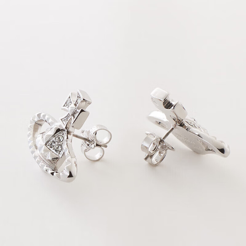 薇薇安·威斯特伍德（Vivienne Westwood）西太后耳钉高级感土星耳钉轻奢气质小众耳饰送女友新年礼物 银色