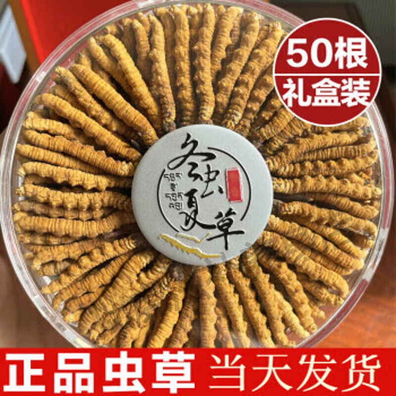 北京同仁堂品质冬虫夏草藏区雪域虫草3根/g虫草送礼佳品50根精美礼盒装 50根 精美礼盒装（3根/克）
