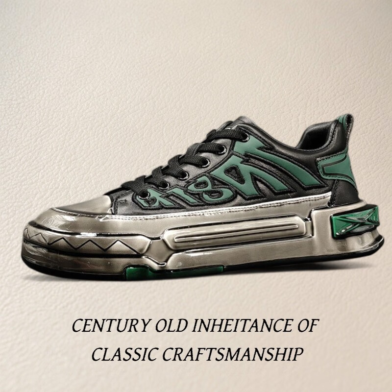 sustyle国际一线品牌真皮秋季鞋子男淋胶厚底板鞋潮鞋轻奢高端小众