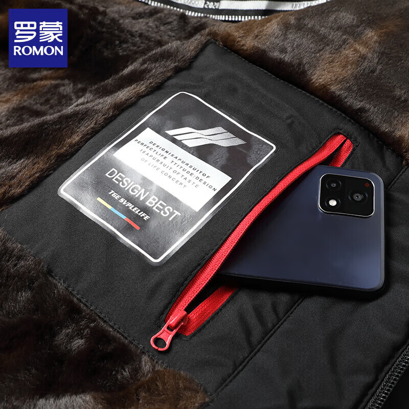 罗蒙(ROMON)爸爸冬装外套棉衣中老年人2025冬季加绒加厚棉服中长款保暖男士 黑色 XL (180) (建议体重130-145斤)