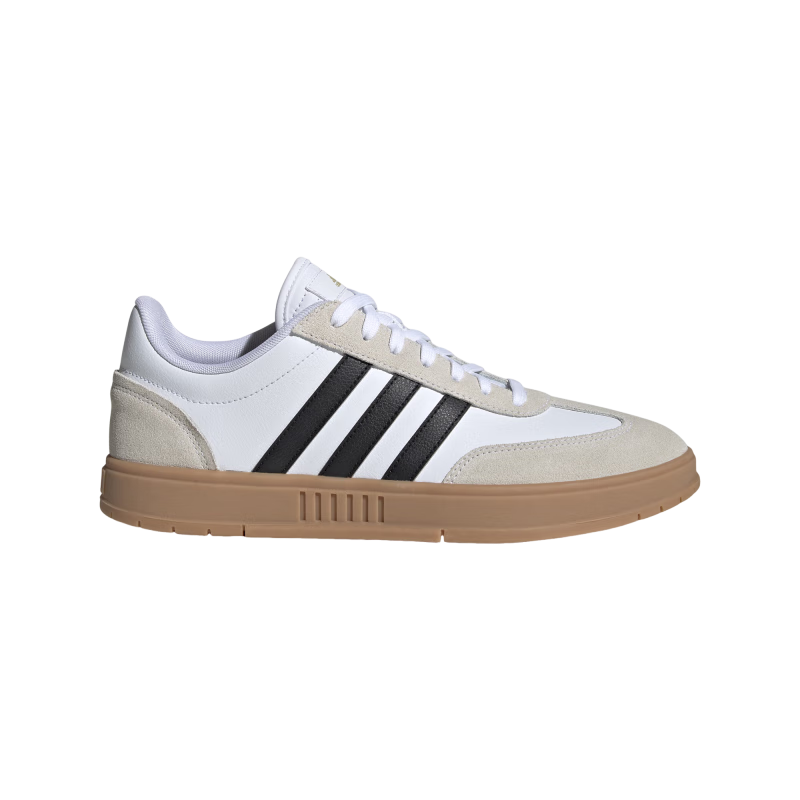 adidas「T頭鞋」GRADAS休閑網(wǎng)球文化板鞋男女阿迪達(dá)斯官方輕運(yùn)動 白色/卡其色/黑色 36.5