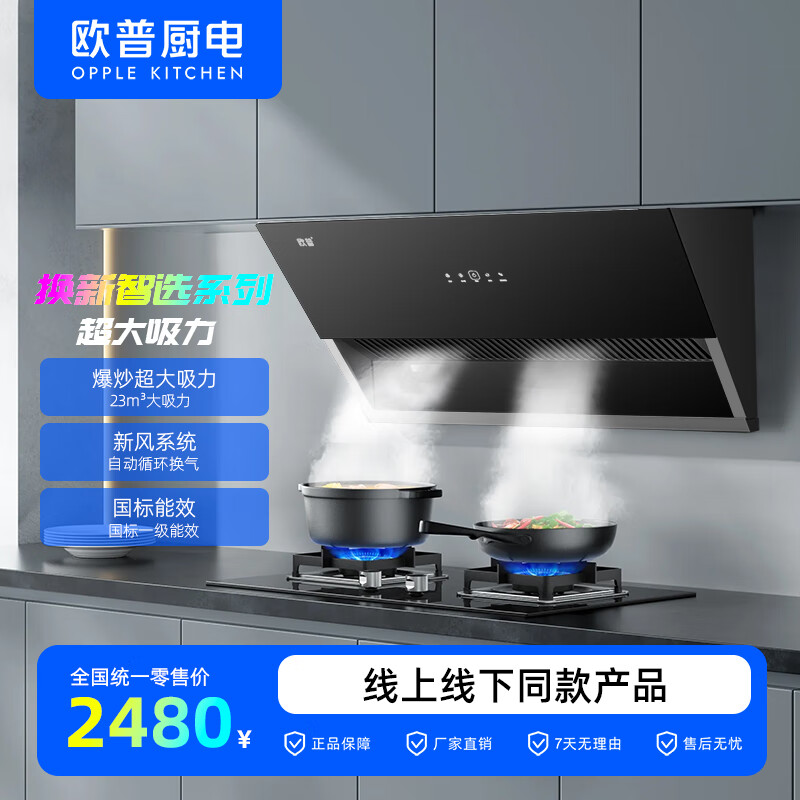 欧普照明（OPPLE）欧普/一级能效/家用电器油烟机/CXW-300-YC01 黑色
