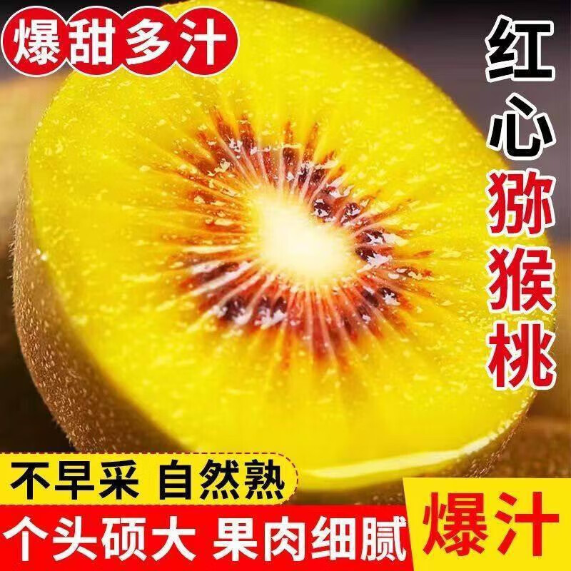 酷果汇四川正红心猕猴桃新鲜奇异果应当季时令孕妇水果整箱生鲜礼物礼盒 10枚大果【单果90-110g】