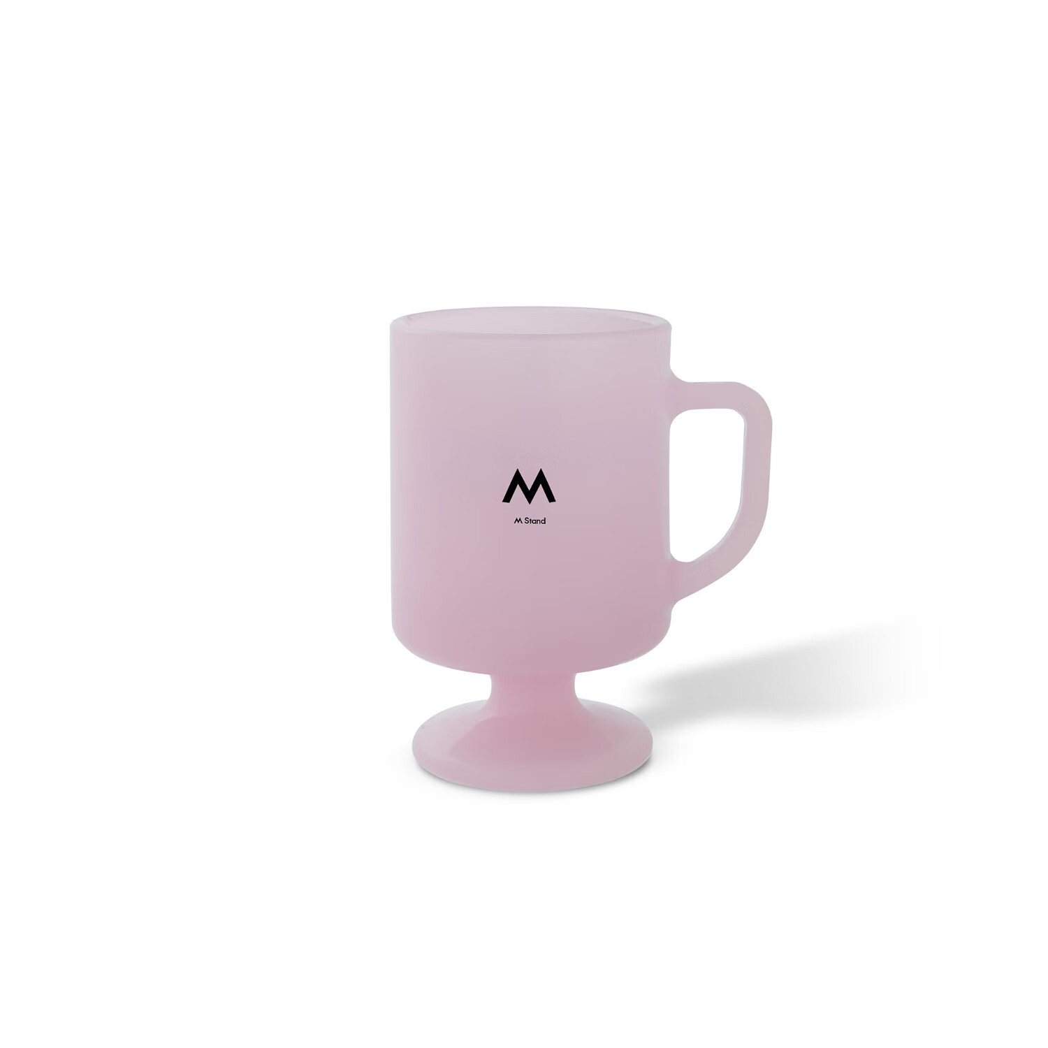 M STAND玉玻高脚马克杯快闪店限定款咖啡杯mstand原创周边330ml 粉色