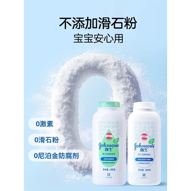 强生痱子粉止痒婴儿爽身粉热痱粉新生儿童宝宝痱子浴后干爽粉肌肤天然粉质细腻 强生婴儿爽身痱子粉[100g/盒]