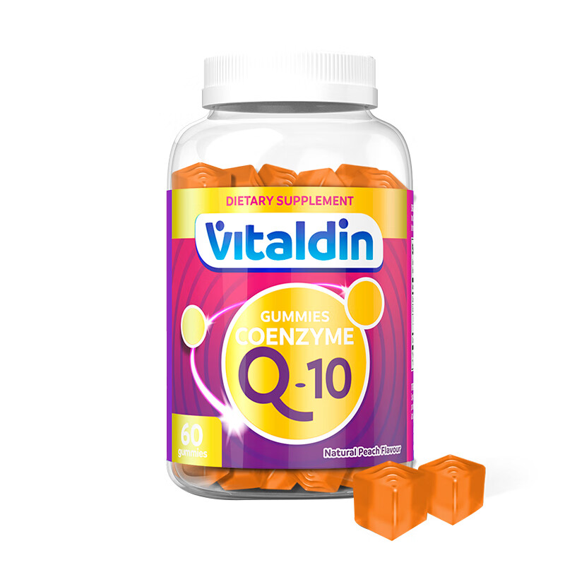 VITALDIN辅酶Q10软糖200mg高含量心脏保健熬夜呵护保护心脑健康 [强效护心脏]辅酶Q10软糖60粒/瓶