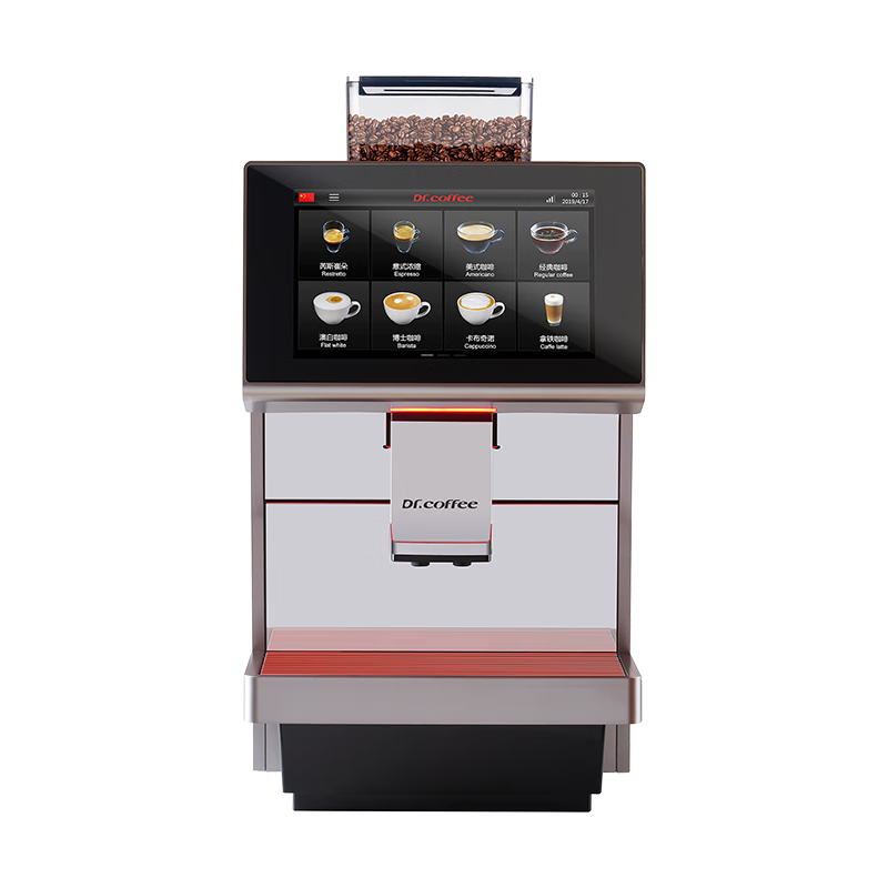 咖博士（Dr.coffee）M12 Big Plus咖啡機(jī)全自動(dòng)研磨一體機(jī)金屬機(jī)身商用辦公室 意式美式研磨機(jī)一體式 家電政府國(guó)家補(bǔ)貼 plus【2L水箱+凈水器供水】
