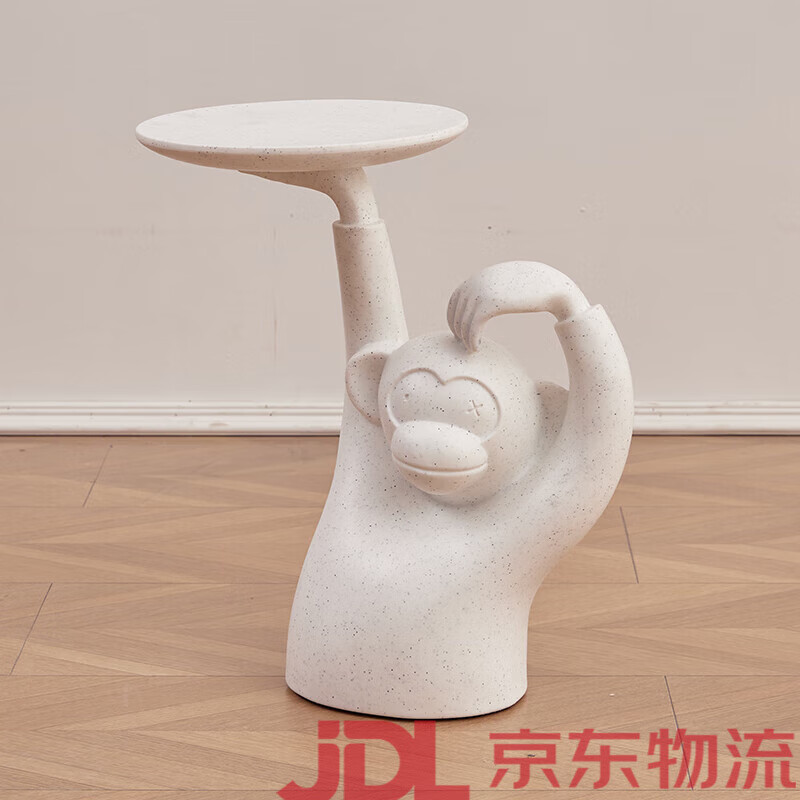密林創(chuàng  )意邊幾客廳茶幾藝術(shù)猴子沙發(fā)角幾家用簡(jiǎn)約現代邊柜托盤(pán)裝飾擺件 a猴子邊幾-斑點(diǎn)色LLDPE加強材質(zhì)