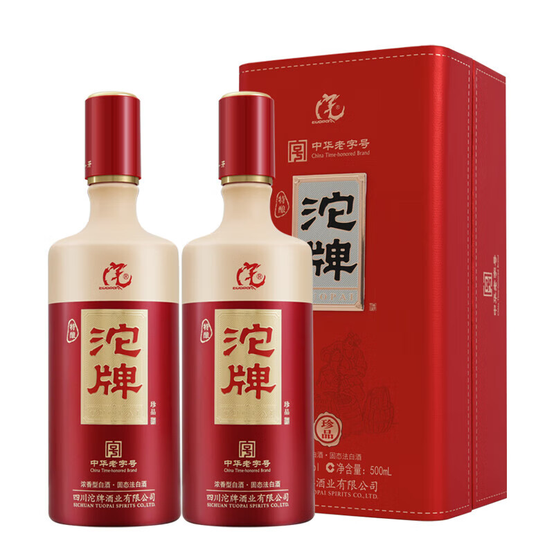 沱牌 【中秋佳节】舍得沱牌浓香型白酒 商务宴请节日送礼聚会礼盒装 52度 500mL 6瓶沱牌特酿珍品整箱