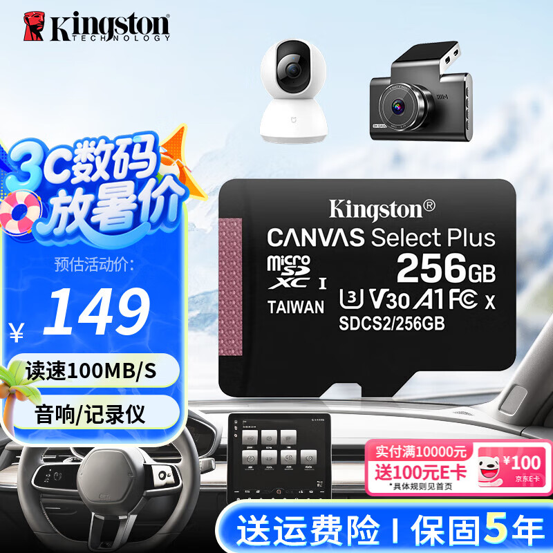 金士顿（Kingston）内存卡256GB tf卡 MicroSD大容量存储卡 手机运动相机 存储卡
