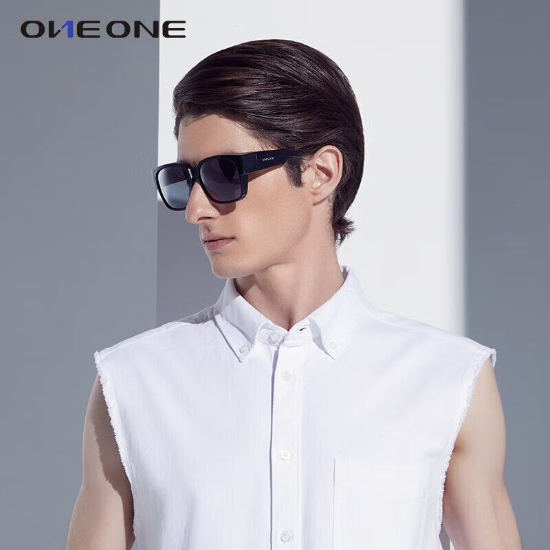 one&one仰望套镜近视太阳镜男偏光防紫外线大框墨镜男夹片女开车眼镜开学